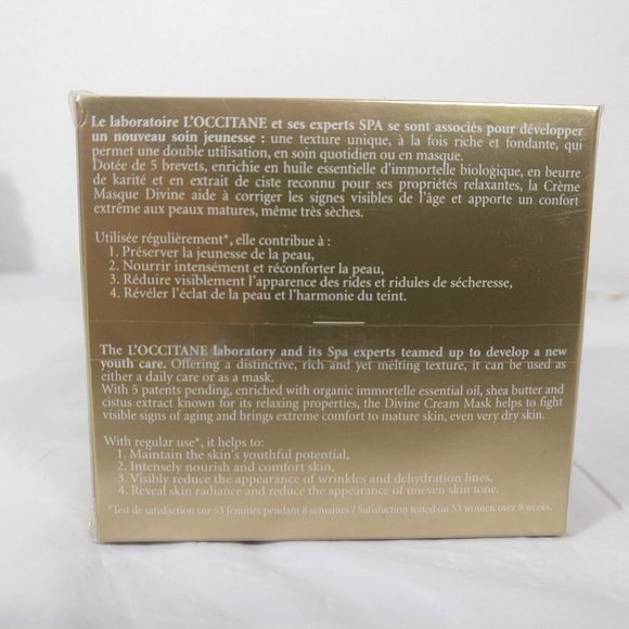 L'occitane Immortelle Divine Cream Mask 65mL New Sealed - Picture 4 of 6